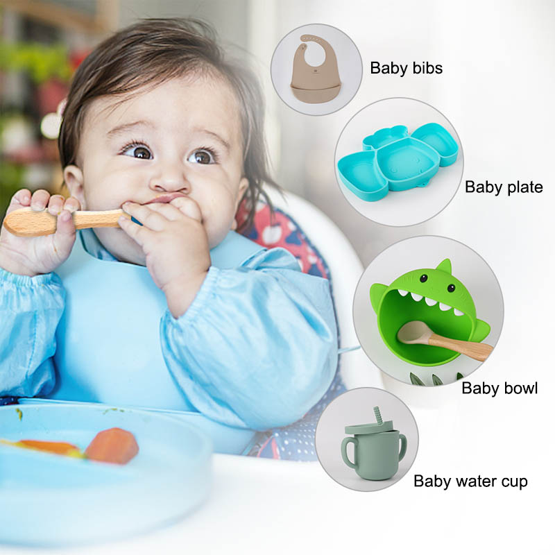 silicone baby feeding set
